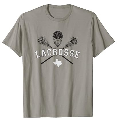 Texas Lacrosse Shirt Mens Black Stick Helmet State