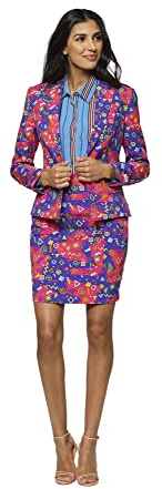 OppoSuits Karnevalskostüme für Damen – mit Jacke, Hose und Krawatte, The Fresh Princess, 34-36