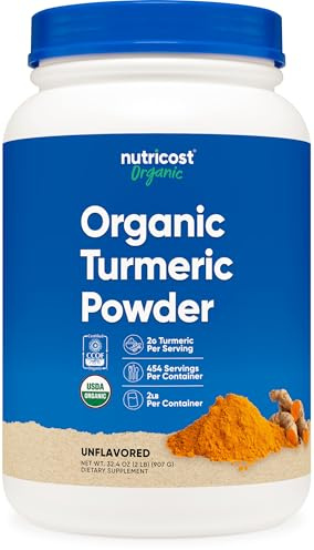 Nutricost Organic Turmeric Powder 2 LBS - Certified USDA Organic, Food Grade, Gluten Free, Non-GMO