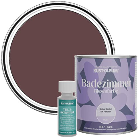 Rust-Oleum Purple Water-Resistant Bathroom Tile Paint in Matt Finish - Mulberry Street 750ml