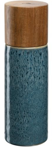LEONARDO HOME Matera Gewürzmühle, 1 Stück, Pfefferstreuer mit Keramikmahlwerk, zeitloser Salzstreuer, hochwertige Mühlen für exotische Gewürze, stilvolle Keramikmühlen, Höhe 17,3 cm, blau, 025438