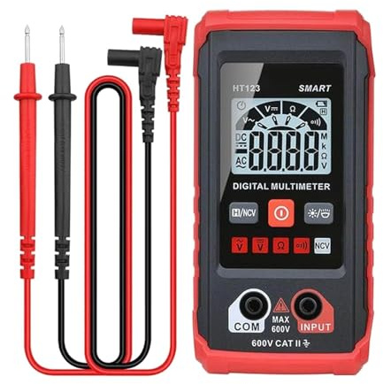 Smart Multimeter,Dc Ac Auto-Ranging Meter - Auto-Ranging Tests, Contactless Voltage Detection, Battery Voltage Meter Electrical Tester for Resistance, Continuity