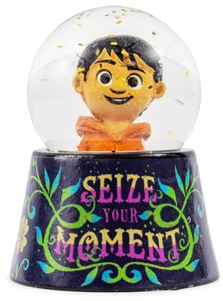 Disney Pixar Coco 'Seize Your Moment' mini upplyst vuxen snöglob med virvlande glitter | 7,6 cm hög