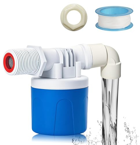 Float Valve for Water Tanks, 3/4 Inch Side Connection, Automatic Adjustable Water Level Control Valve for Fish Ponds, Pools, Livestock Drinkers and Irrigation Systems