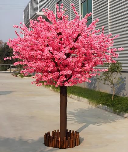 Árboles de durazno artificiales, árbol de los deseos, impresionantes árboles de durazno artificiales, para decoración de bodas en interiores y exteriores, imitación de vid de durazno. A:3.93*3.28ft