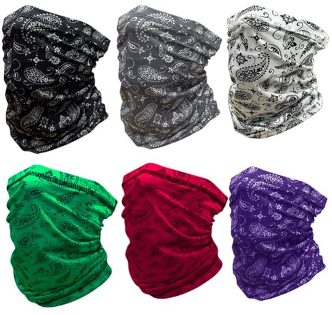 Golopatop Neck Gaiter Snood Ice Silk Outdoor Multifunctional Headwear Elastic Tube Scarf Magic Headband Breathable UV Resistance Bandana Face Mask for Men Women Cycling Hiking Fishing
