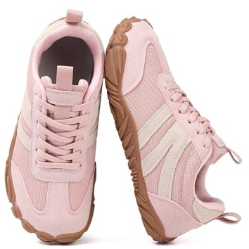 AONETIGER Scarpe Piedi Nudi Uomo Donna Minimaliste Punta Larga Rosa,39EU