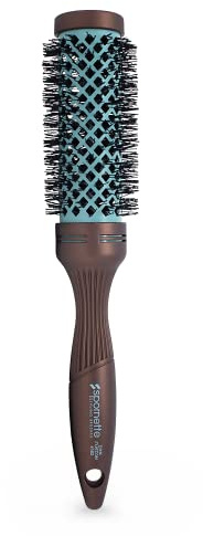 Spornette Ion Fusion 2 inch Round Brush With Thermal Ceramic Barrel And Ion-charged Anti Static Nylon Bristles For Blow Drying, Blow-outs, Curling, Styling, And Smoothing All Types Of Hair Textures