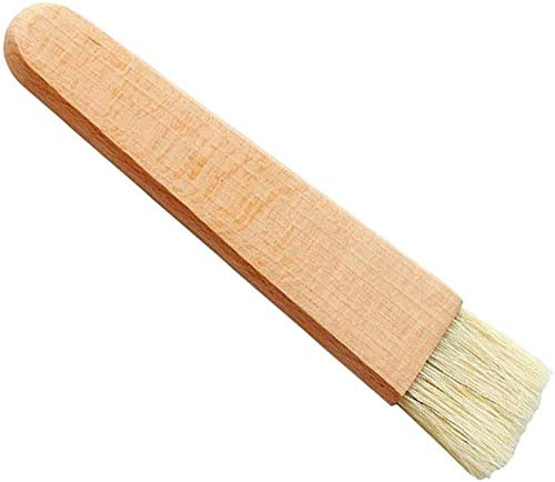Tuoservo Spazzola da pasticceria con setole di cinghiale per la cottura di olio e pizza, 1 pezzo (spazzola piatta)