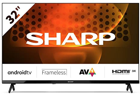 Sharp 32FH6EA 32 LED Smart TV, Frameless, HD Ready Android 11, DVB-T2/S2, Wi-Fi, 3xHDMI 2.1, 2xUSB, Chromecast Integrato, Dolby Digital Plus, DolbyAC-4, Nero