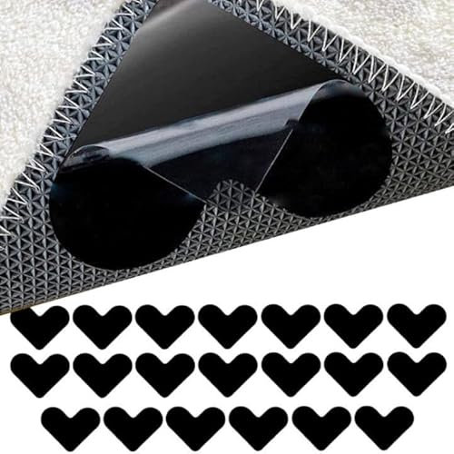 Yeria Antirutschmatte für Teppich, 20 Stück Waschbar Wiederverwendbar Antirutschmatte, Anti Rutsch Unterlage für Hartholzböden, Teppiche und Matten, Hundedecke