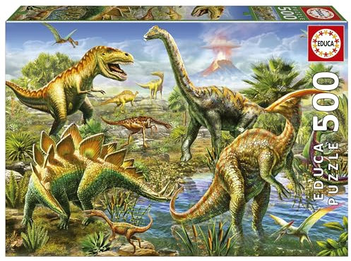Educa - Puzzle de 500 pièces pour Adultes | Cour Jurassique. Mesure: 48 x 34 cm. À partir de 11 Ans (19903)