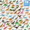 DOITEM Dinosaurier Spielzeugfiguren 78 Stücke, Kleine Dinosaurier Figuren Set Dino Figuren, Mini Dinosaurier Kunststoff Pädagogisches Spielzeug für Jungen Mädchen Geschenke Kindergeburtstag