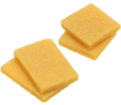 PATIKIL Goma Borradora De Residuos Paquete De 6 50x70x10mm/50x50x10mm Borrador Para Pegamento Eliminador Adhesivo Herramienta Limpieza Para Papel Artesanal Discos Y Bandas Lijado, Amarillo