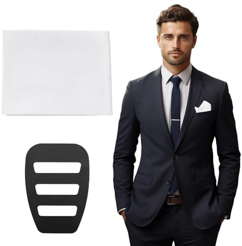 VEGCOO Herren Einstecktuch aus Seide Hochwertig Weiches Einstecktuch in Cremeweiß Einfarbig Uni Elegante Taschenhalter für Hochzeitsfeiern Business Abendmode Herrenmode Accessoires