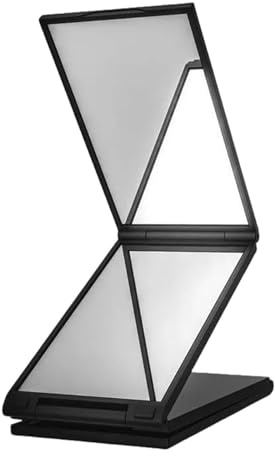 DXEHSEUY Espejo plegable de corte de pelo de 4 vías para cortar el pelo de mano, aseo