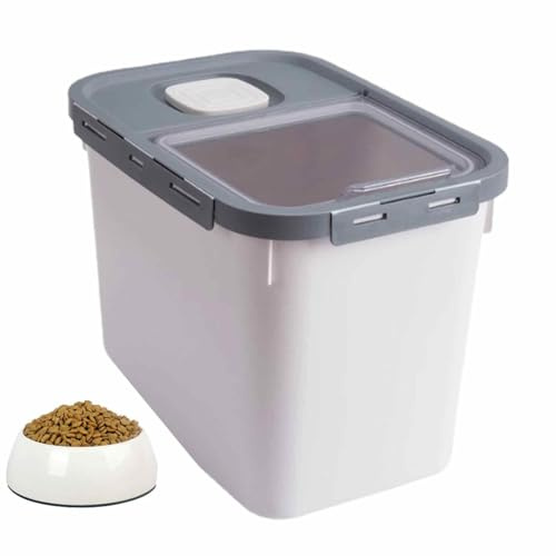 Pet Food Storage Container - PP Material, Airtight Lid, Moisture Proof, Locking Bin | Dog Cat Treat Storage For Dry Food With Sealed Lid For Pets Rice Bird Snacks Supplies Stackable 22lb Capacity