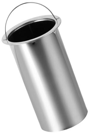 Anneome Secchio per Spiedini da Barbecue in Acciaio Resistente 25Cm Manico Porta Bastoncini da Grigliare Portatile Contenitore per Bacchette per Feste e Riunioni