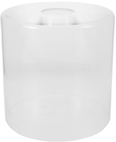 BESTYASH Paralume Cilindrico in Vetro Trasparente Borosilicato Coprilampada di Ricambio per Lampadari E27 Design senza Bordo 15X15 CM Sostituzione Rapida per Ambienti Moderni e
