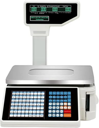 Räknevåg med dubbel display, etikettvågar, kassaregistervåg, prisberäkningsvåg, 30 kg digital streckkodsvåg, för stormarknad/detaljhandel Machine