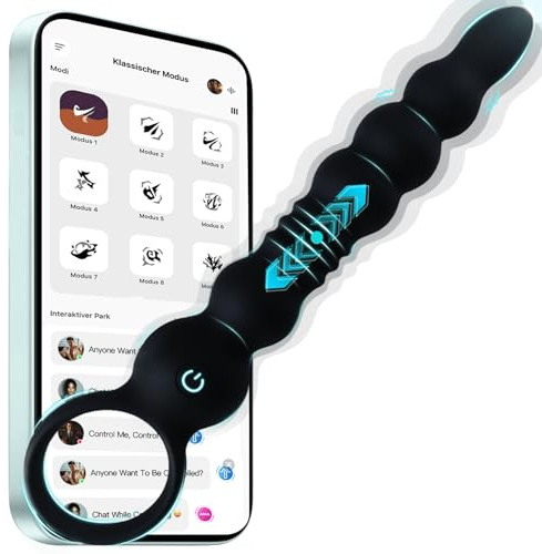 Vibratore Anale a Perline Prostata Vibratore Dilatatore Ano per Uomo