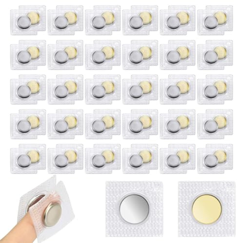 Glamoreal 64-delat set 3 cm dolda magnetknappar, 32 par magnetlås i PVC för sömnad osynliga magnetiska lås för gör-det-själv hantverk och sömnad tillbehör, lås