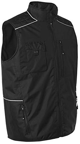 Monza Chaleco de Trabajo de Invierno Impermeable de Hombre Profesional, Color Negro, Talla M, Ref: 4819