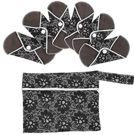 GLEAVI 6 Stück Wiederverwendbare Stoffbinden Kurz Mit Druckknopf Auslaufsichere Periodenbinden Für Damen Waschbare Monatsbinden Für Umweltbewusste Geeignet Für Wochenbett Und Leichte Inkontinenz