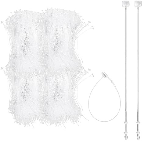 5000 Piezas Hilos de Seguridad Transparente Loop de Seguridad, 126 mm Sujetador de Plástico Para Etiqueta de Precio, para Etiquetas con Hilo, Etiqueta de Precio Ropa