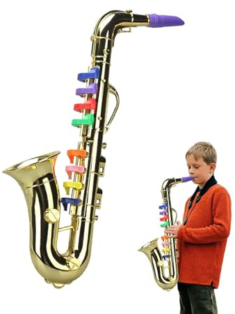 Strumento Giocattolo, Sassofono Giocattolo per Bambini, Modello di sassofono Giocattolo Musicale Modello di sassofono Multifunzionale Giocattoli Educativi per Età precoce Modello