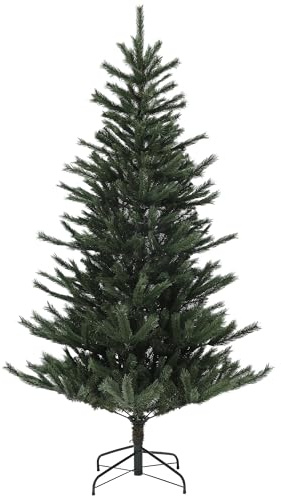 HOMCOM Árbol de Navidad 210 cm Árbol de Navidad Artificial con 793 Ramas y Soporte de Acero Árbol Navideño para Salón Interior Verde