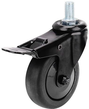 Pellet Grill Locking Caster Wheel Replacement for Pit Boss Navigator, Austin XL, Sportsman, Louisiana Grill - 3” Heavy-Duty Swivel Grill Wheel