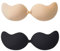 FveVqe 2PCS Sticky Bra Push Up, Fashion Breathable Invisible Stick On Bra Push Up for Low Cut Dress Weddings Parties Dances(Black Nude)