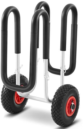 Universal Stand up Paddle Board Transport Cart with Durable Airless Wheels for Easy Kayak and SUP Mobility on Various Terrains