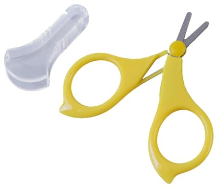 Baby Round Tip Safety Manicure Nail Scissors and Baby Glass Nail File Set, Stainless Steel, Czech Float Glass, Ideal Shower Gift for Newborns,Toddlers, Infant, Babies,Young Children