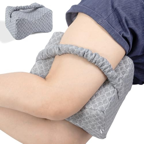 JLFDLLYYZQ Almohada Piernas Dormir, Cojin Rodillas para Dormir Ergonómica, Almohadas Ortopédicas para Las Rodillas con Correa De Sujeción, Pillows para Apoyar Piernas, Rodillas, Caderas Y Espalda