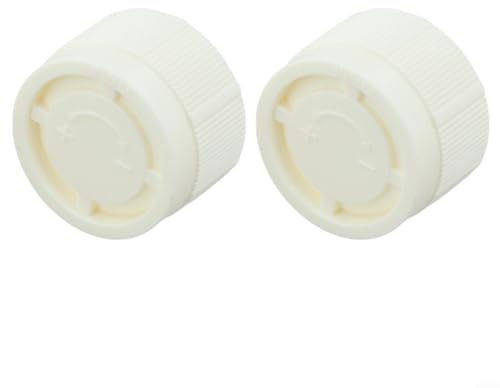 Lot de 2 capuchons de réglage de chauffage, M30 x 1,5 TRV en plastique blanc, accessoire de rechange pour bouton de contrôle de température de radiateur