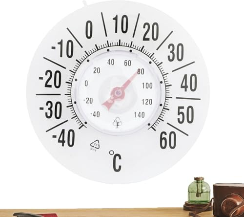 Medidor De Temperatura Para Exterior - Analógica Impermeable | Termómetro De Exterior Para Habitaciones - Para Ventana Cocina Habitación Jardín Garaje Apartamento Invernadero