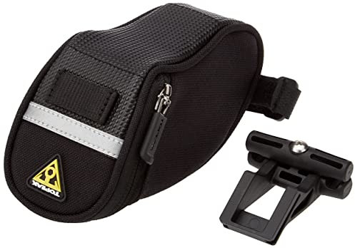 Topeak Satteltasche Aero Wedge Pack Large mit Quick Click und Riemen, schwarz, 21 x 12.5 x 14 cm, 1.9 Liter, TC2253B