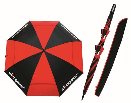 CLICGEAR Golfschirm 68' Schwarz/Rot