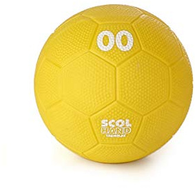 Visiodirect Ballon Handball en PVC SCOL'HAND Coloris Jaune - Taille 00 - Diamètre 13.5 cm
