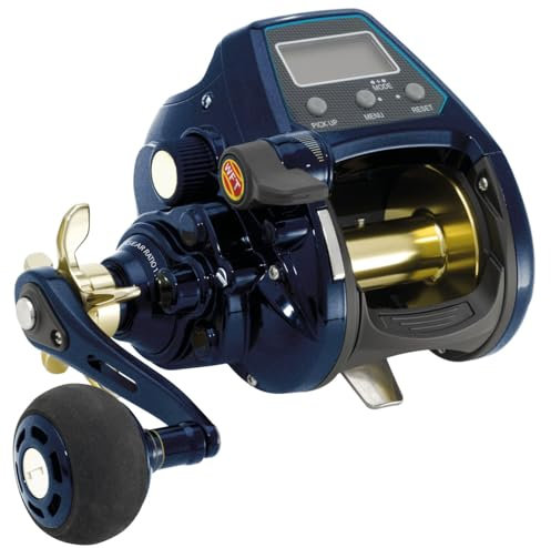 WFT elektronische Linkshand Multirolle zum Hochseeangeln auf Dorsche Sea King 550 PR HP LH Elektrorolle