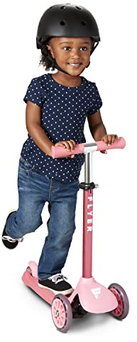 Flyer Glider Jr., Patinete de inclinación Radio Flyer para niños pequeños, Rosa, para niños de 2 a 5 años