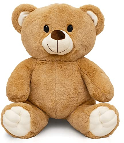 Milaboo® kuschelweicher Teddybär groß 35 cm I Kuscheltier Baby in beige inkl. Postkarte I Liebevoll designter Kuschelbär zum Verlieben I super weiches Plüschtier zum Verschenken (35 cm)