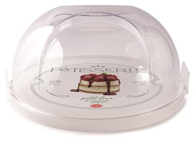 Snips, Porte Pâtisseries avec 2 Fermetures de Sécurité, Cloche à Gâteau Transparent, Boite de Conservation Pâtisserie 27 x 26 x 14 cm, Made in Italy