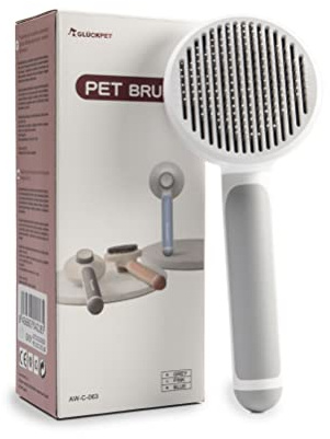 Cepillo para Gatos, Gris, Quitapelos, Autolimpiable