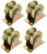 4 Pcs Poulie de Levage, Roue Gorge V Poulie Simple pour de Levage Mouflage, Rail Roulette Portail Coulissan Capacité de Charge 210kg, Roulette à Rainure Poulie Cable pour Cordes Machines Industrielle