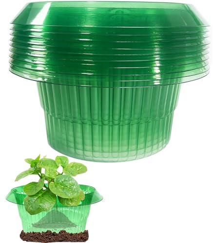 JUSUFU Slug Collars，Planter Slug Collar to Protect Plants from Snail, Slugs,Slug Collars Protects Plants to Get Better. (10PCS)