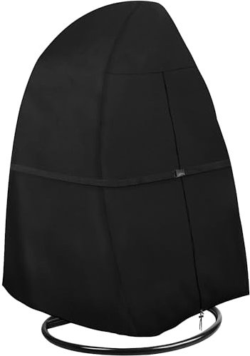 Dokon Funda para Silla Colgante Exterior Impermeable Funda Protectora Silla Huevo de Jardin con Cremallera, Tela Oxford 420D, Anti Viento, Anti UV Cubierta Sillón Colgante, Columpio (190 x 115cm)
