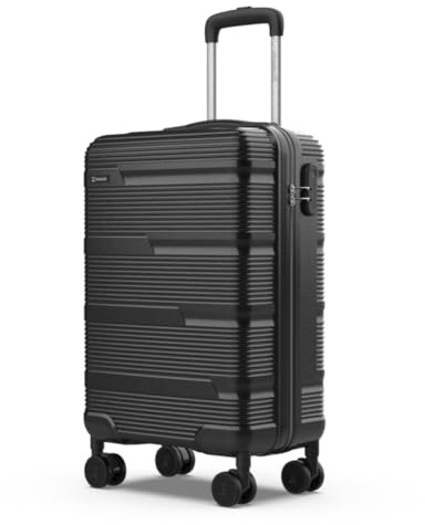 NUMADA - Maleta de Viaje Cabina 55x40x20cm (38,4L) Upfly T10 XS Apta para Ryanair con Cierre de Combinación y 4 Ruedas. Maleta de Mano Rígida Resistente, Ligera con Interior Compartimentado | Negro